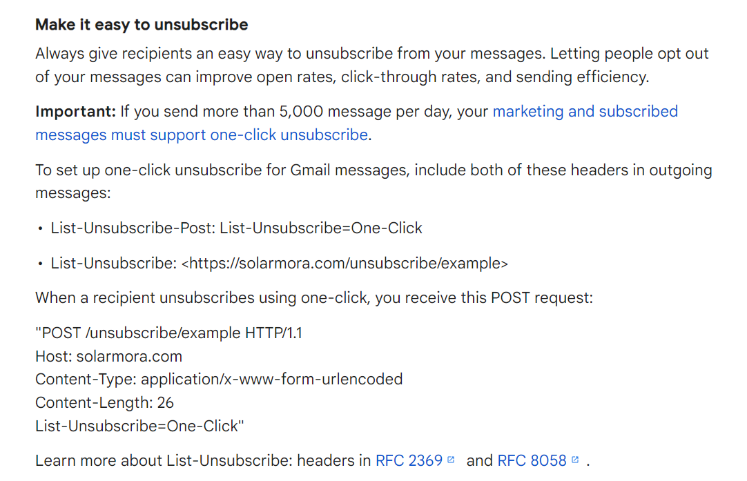 Gmail's instructions on how to add a unsubscribe-list header (post)