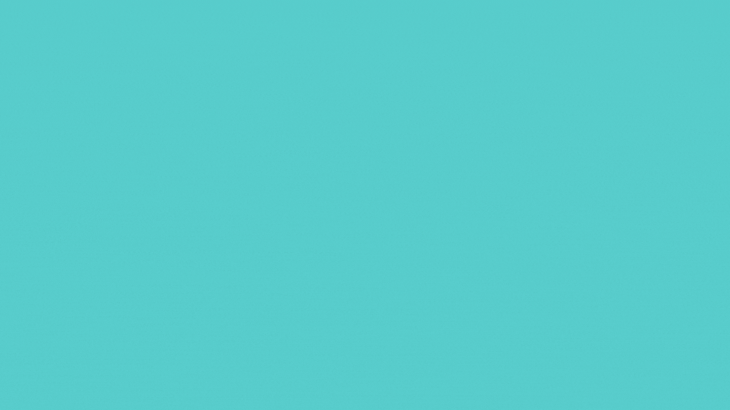 GIF of an aqua coloured background with two laptops. An email flies from one to the other in the shape of an arrow.