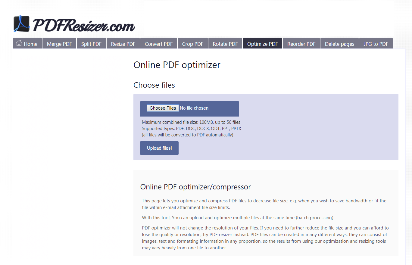 optimizing pdf attachment email pdfresizer.com