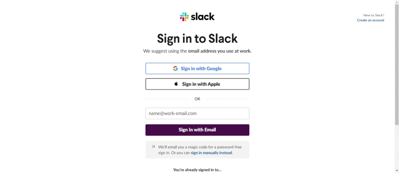 magic links on Slack